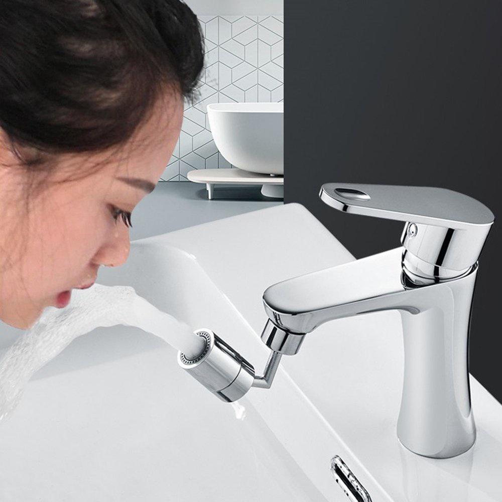 Đầu vòi nước xoay tiện lợi, Đầu nối vòi nước tăng áp xoay 720 độ lắp vòi nước chậu rửa bát chén lavabo với 2 chế độ nước