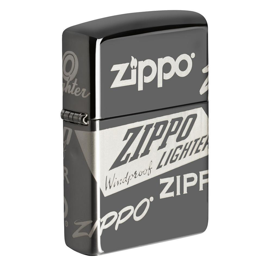 Bật Lửa Zippo 49051 – Zippo Logo Design Black Ice 360° Laser