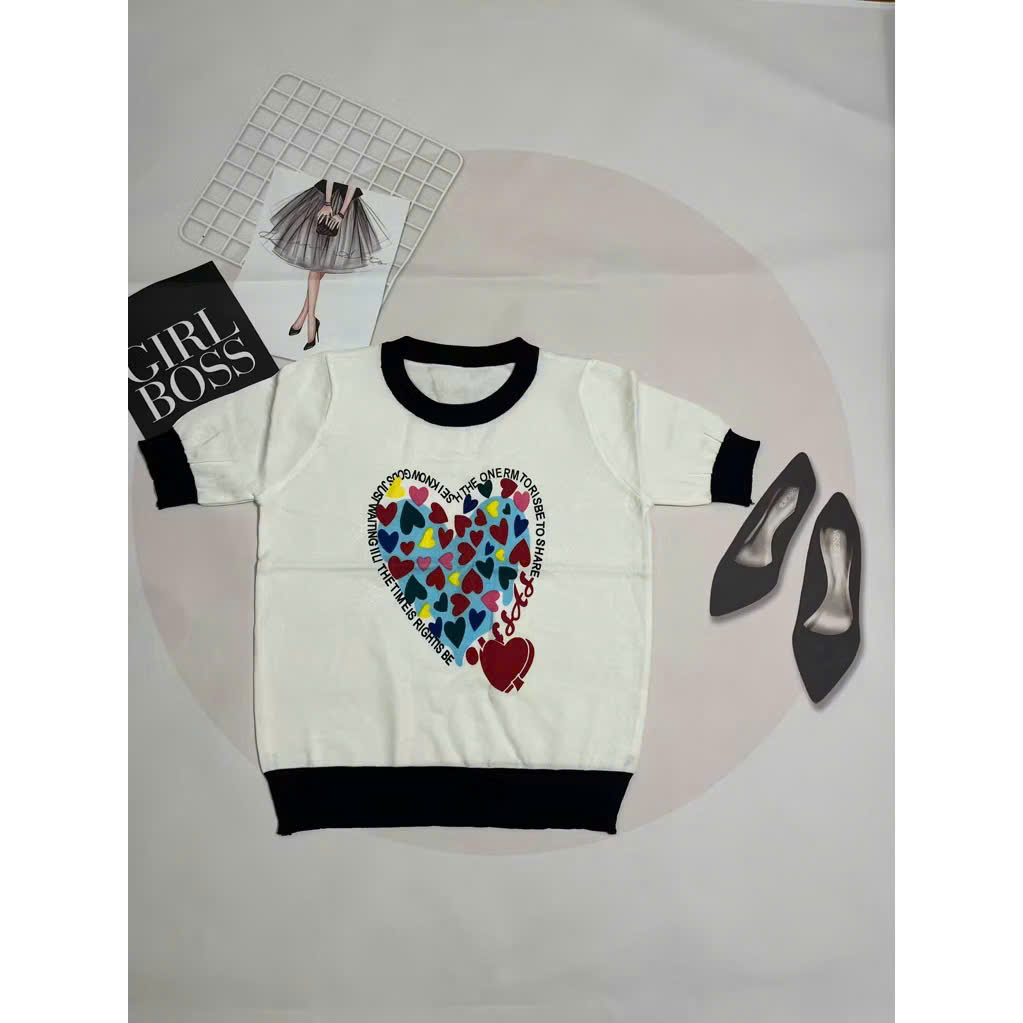 Áo len mongtoghi QC,áo len dệt kim nữ hàng thanh lý mới họa tiết trẻ trung size 50-58,60kg