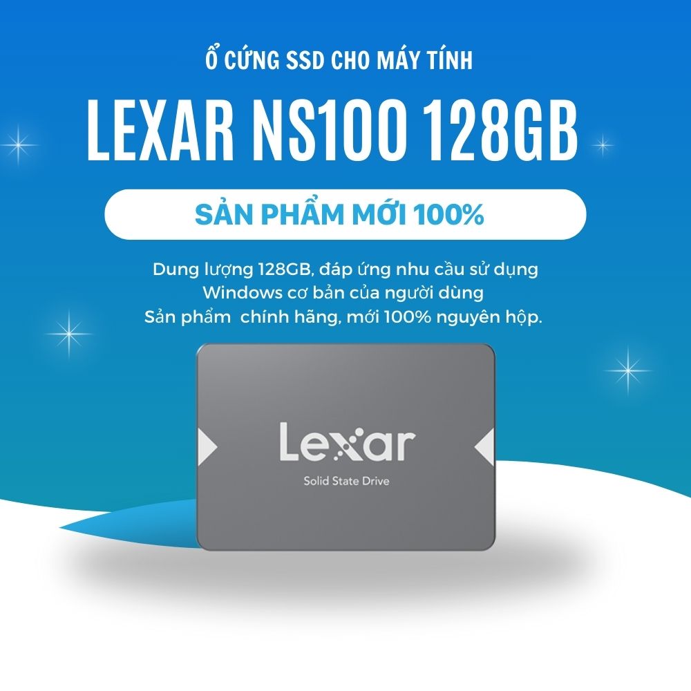 Ổ cứng SSD 128GB Lexar NS100 SATA 3 - Hàng chính hãng