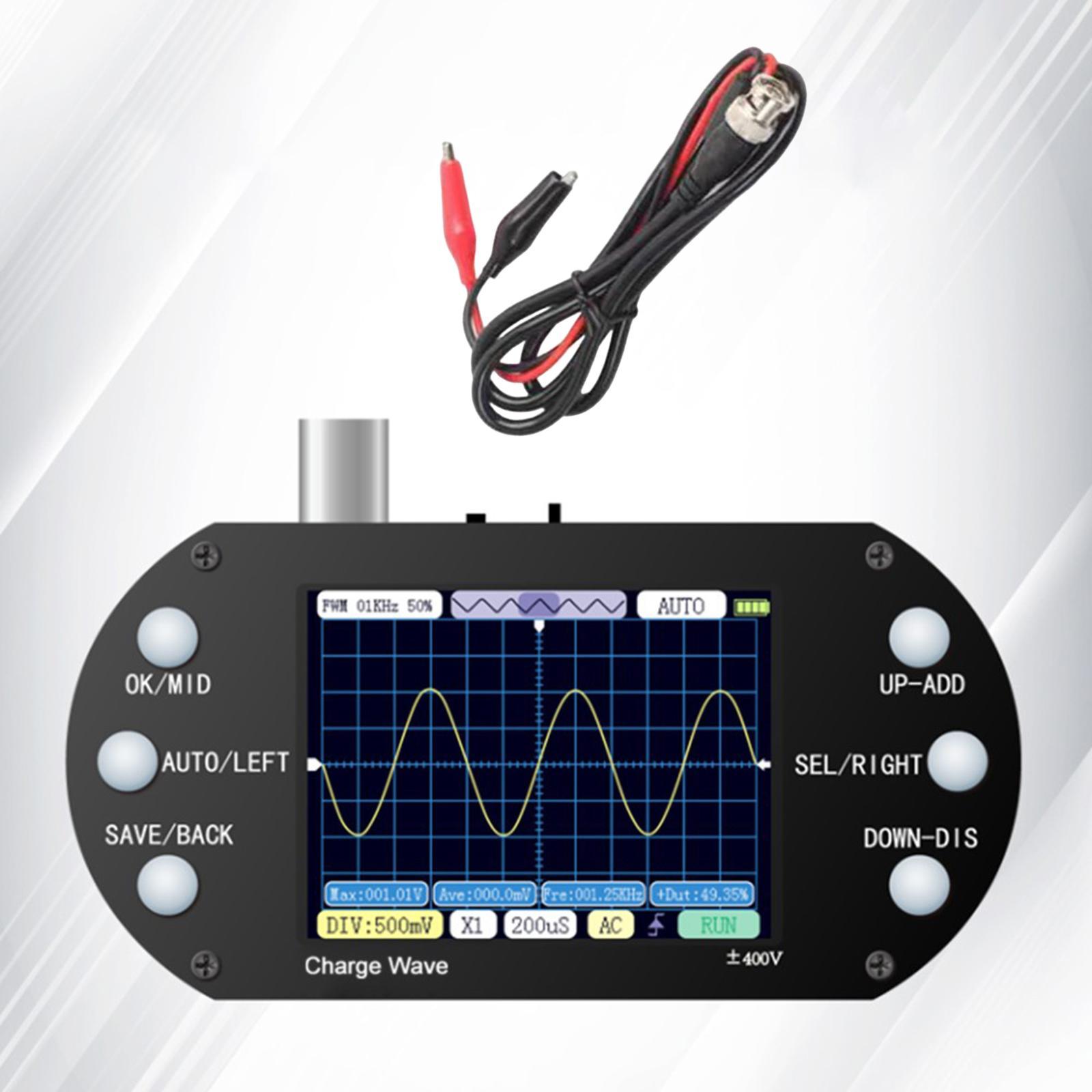 Digital Oscilloscope Transistor Tester,Sampling Rate 200kHz , 2.4 inch Screen, PWM Square Wave Output, Voltage Continuity Tester