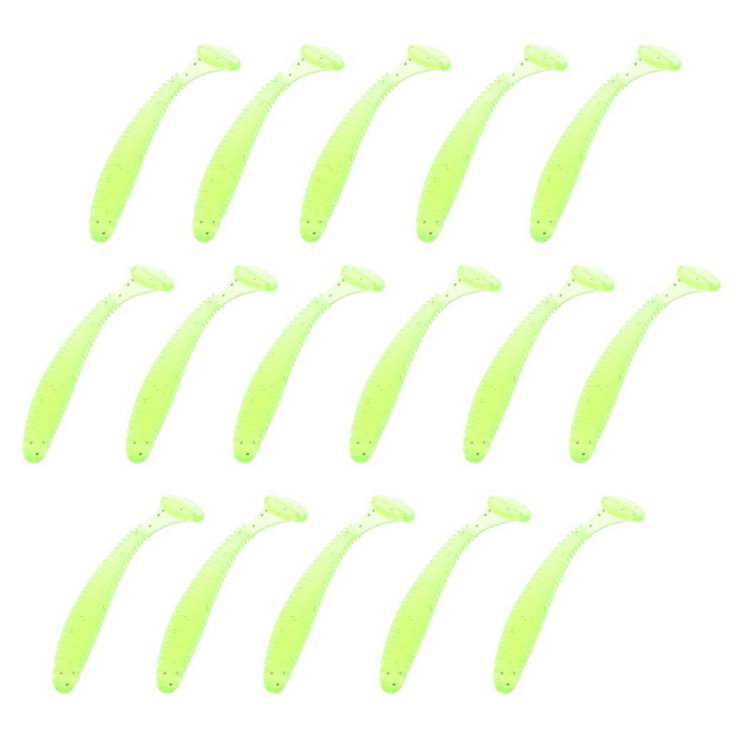 Soft Plastic Fishing Baits, Worm Artificial Lures, Minnow Swimbaits with T-Type Paddle Tail Realistic Shad Fishing Lure for Bass Trout Pike Walleye