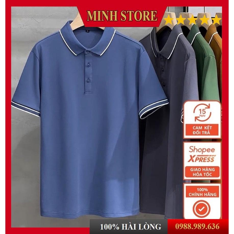 Áo PoLo Nam Trơn Dáng Basic Cho Phái Mạnh, Áo Thun Nam Cotton Cá Sấu Sang Trọng Lịch Lãm AT01 - MINHSTORE