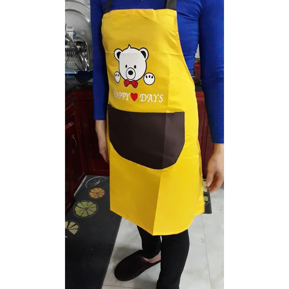 Tạp dề gấu trắng chống thấm