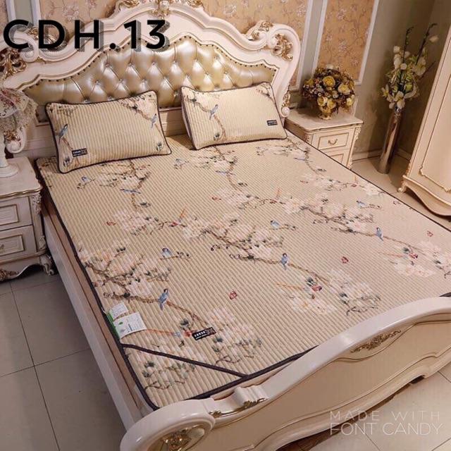 Chiếu điều hoà tencel hoa nâu