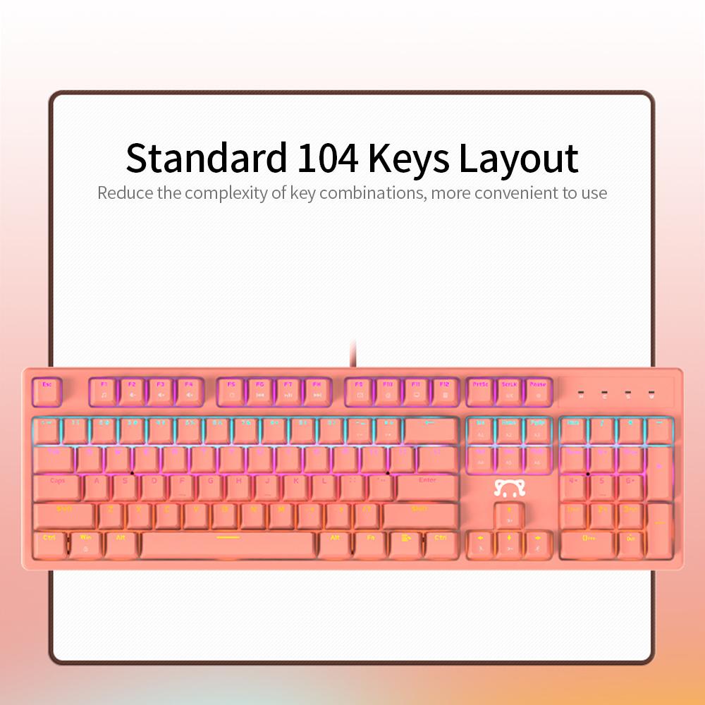 Bàn phím cơ có dây DaiDai STK131 USB cho chơi game Văn phòng Thiết kế tiện dụng