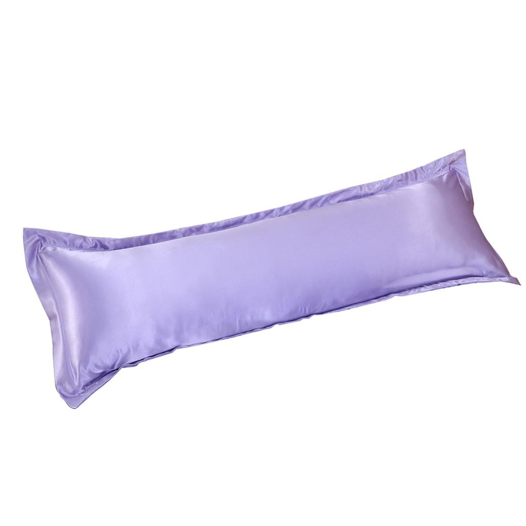 Luxury Silk Body Pillow Cover Pillowcase Replacement Water Blue-120x48cm