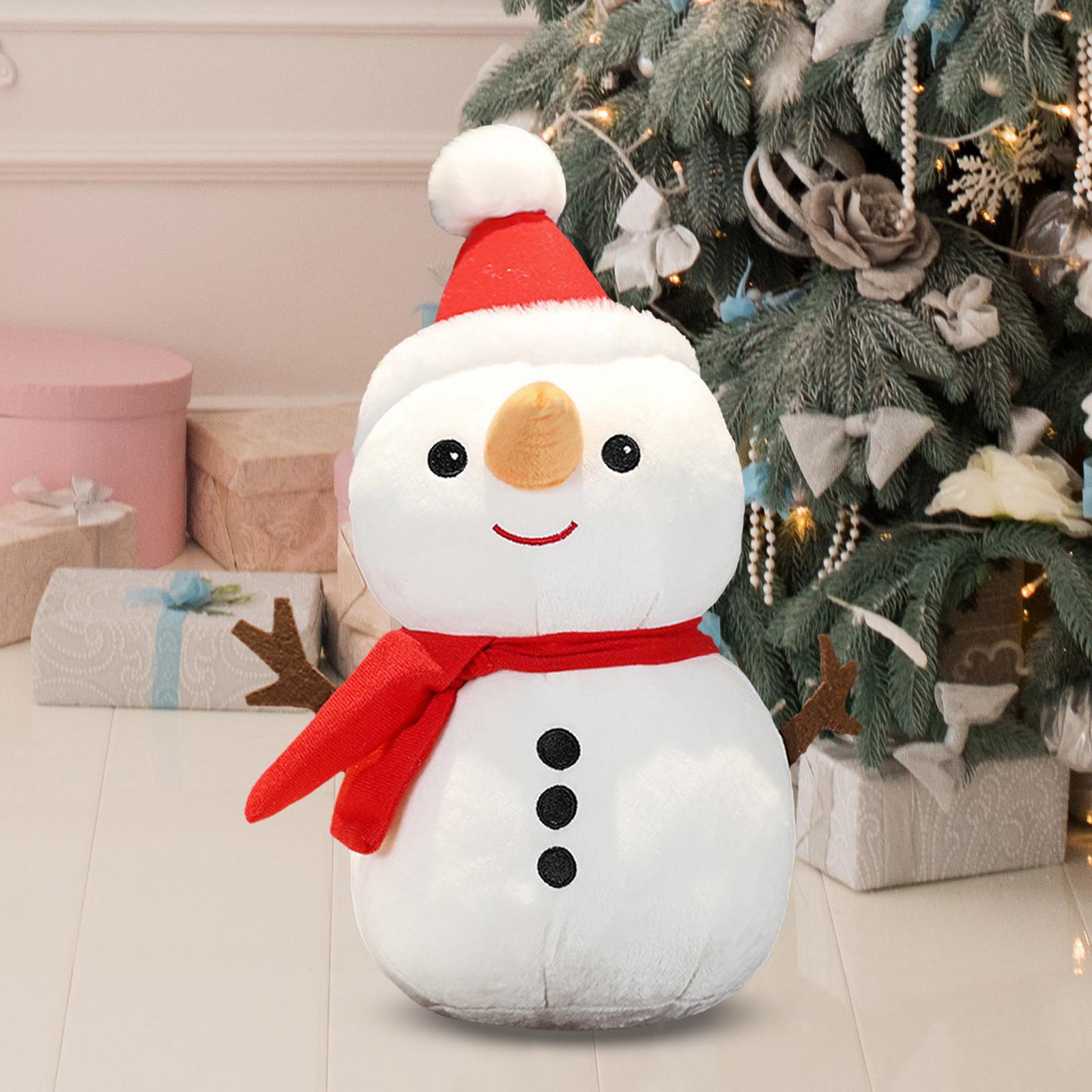 Christmas Plush Toys Snowman Plush Doll Stuffed Animal Snowman Plush Toy for Boy Girls Xmas Decorations Home, Office, Car Ornament