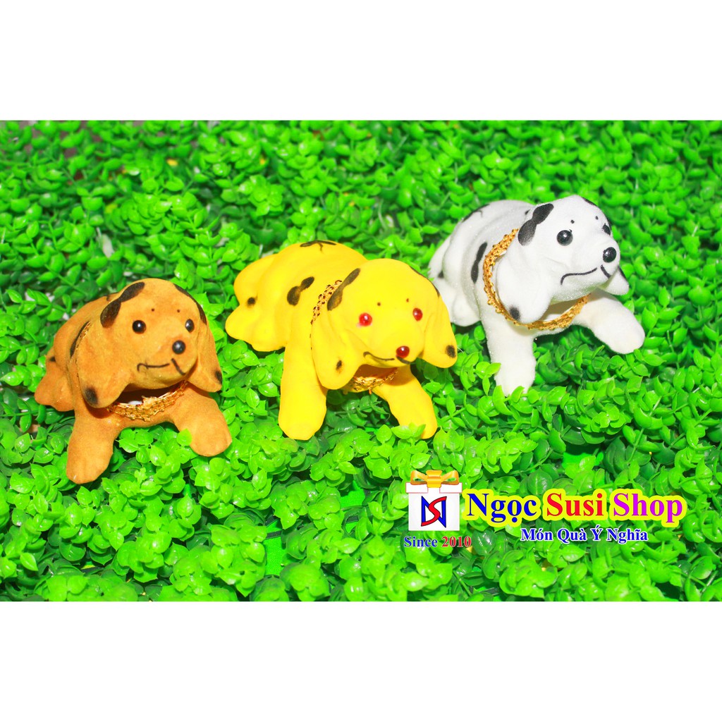 COMBO 3 CHÓ LẮC ĐẦU ĐỂ Ô TÔ XE HƠI SIZE LỚN 17CM - NGẪU NHIÊN MÀU