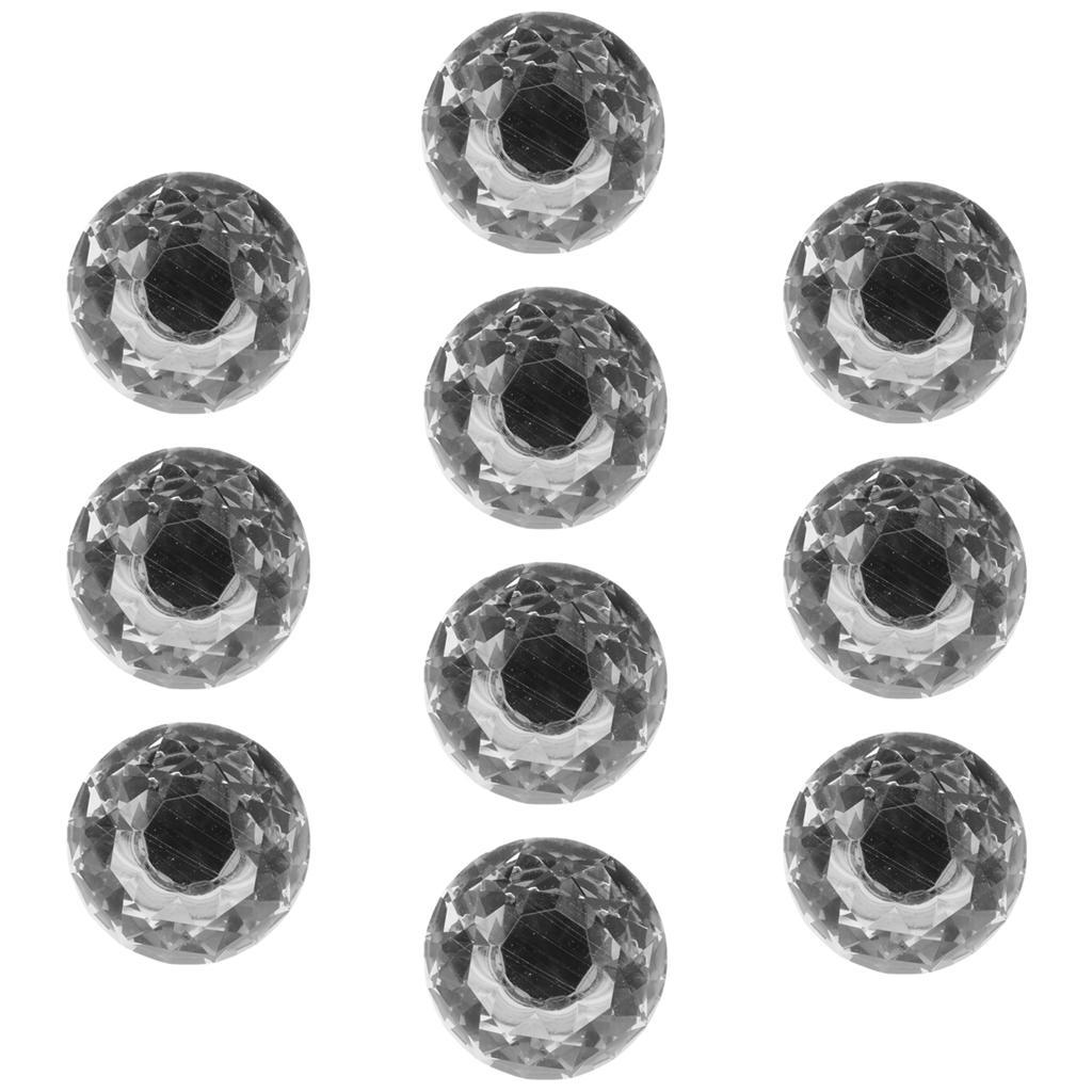 10pcs Glass Diamond Door Knob Drawer Dresser Pull Handle Cabinet Hardware