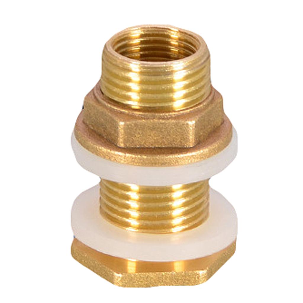 Brass Water Tank Hose Tube Pipe Connector Adapter Fittings with Gasket