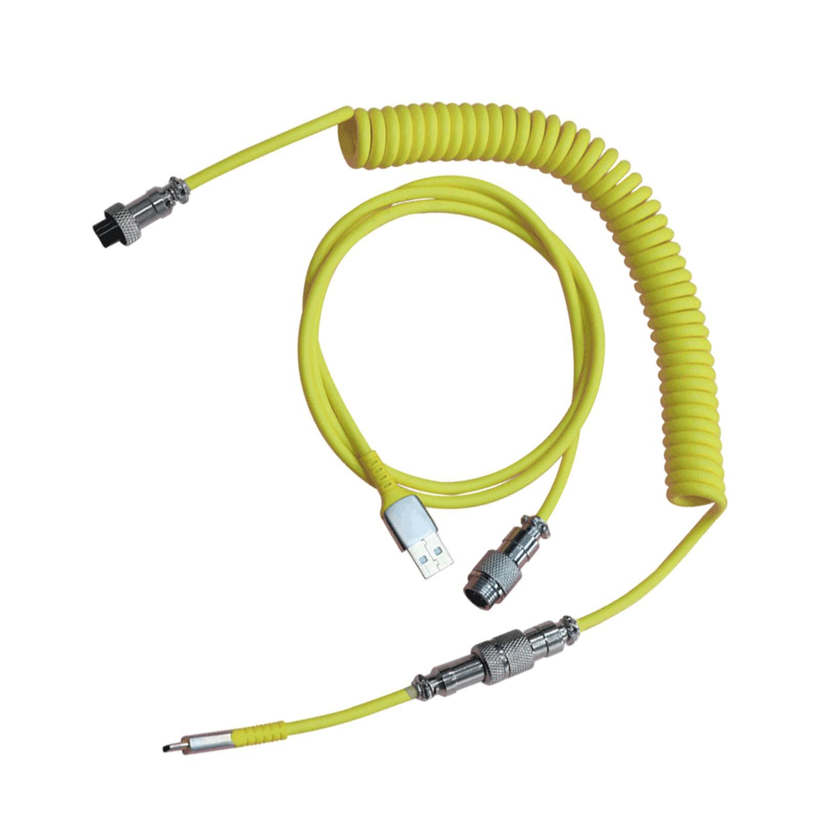 Almencla Coiling Spring Spiral Cable Detachable Type-C Cable for Keyboard