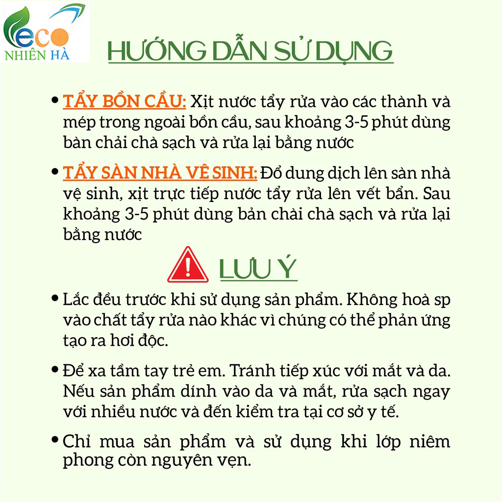 Nước tẩy bồn cầu ECOCARE 1L tinh dầu thiên nhiên, tẩy rửa bồn cầu, khử mùi, an toàn mẹ bầu