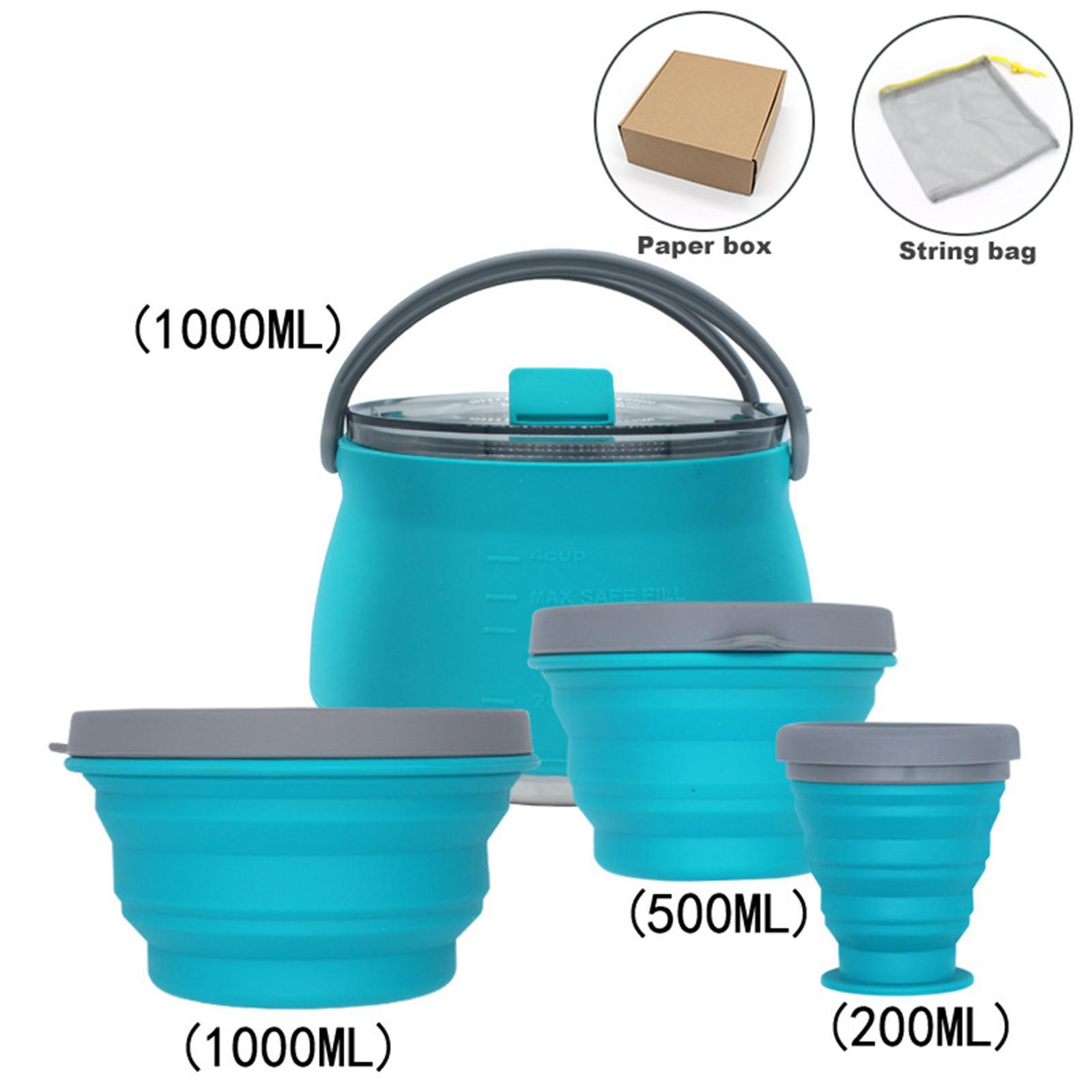 4 Pieces Folding Outdoor Cookware Camping Set