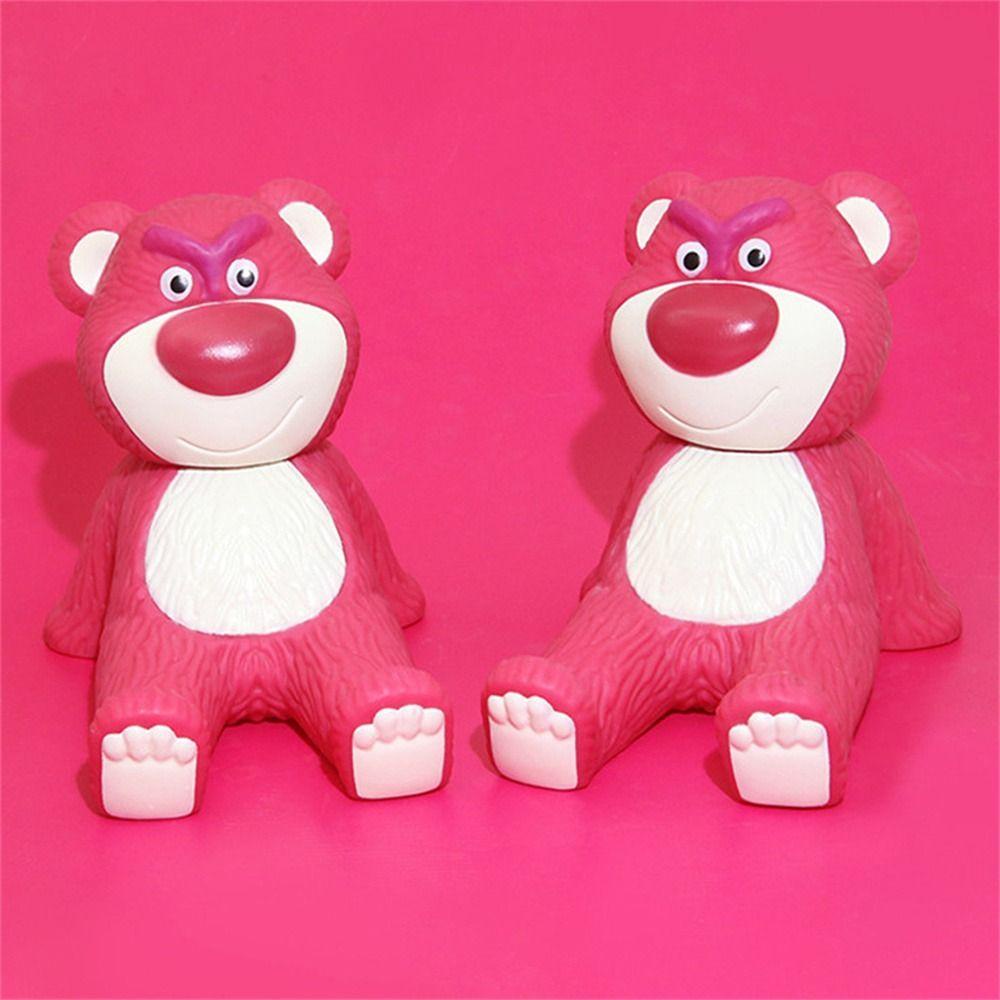 Giá đỡ kệ đỡ điện thoại, máy tính bảng gấu dâu Lotso cute đáng yêu trang trí bàn học, ô tô