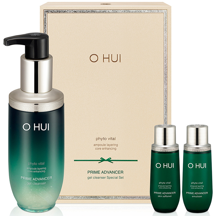 Bộ làm sạch sâu và chống lão hóa da OHUI Prime Advancer Gel Cleanser Special Set 290ml