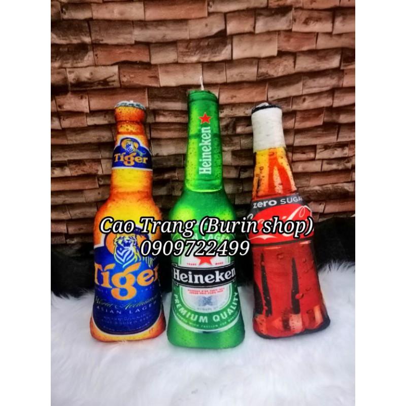 Gấu bông gối ôm 3D chai nước ngọt, ngước ngọt nhồi bông