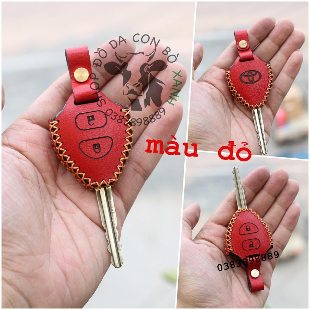 Bao da dành cho chìa khóa Toyota Vios, Yaris, Innova, Altis, Fortuner, Hilux, Camry 2006 - 2012 handmade da thật 001