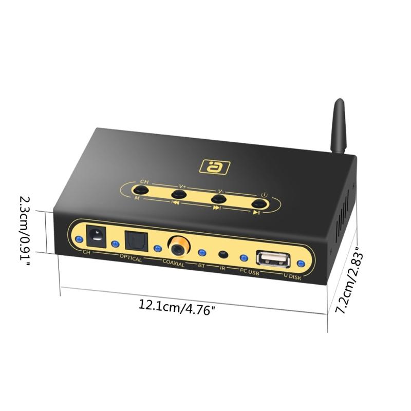 Bộ chuyển đổi đầu thu tương thích Bluetooth DA720 5.1Ch Hỗ trợ DTS AC3 cho Bộ khuếch đại tai nghe máy tính xách tay