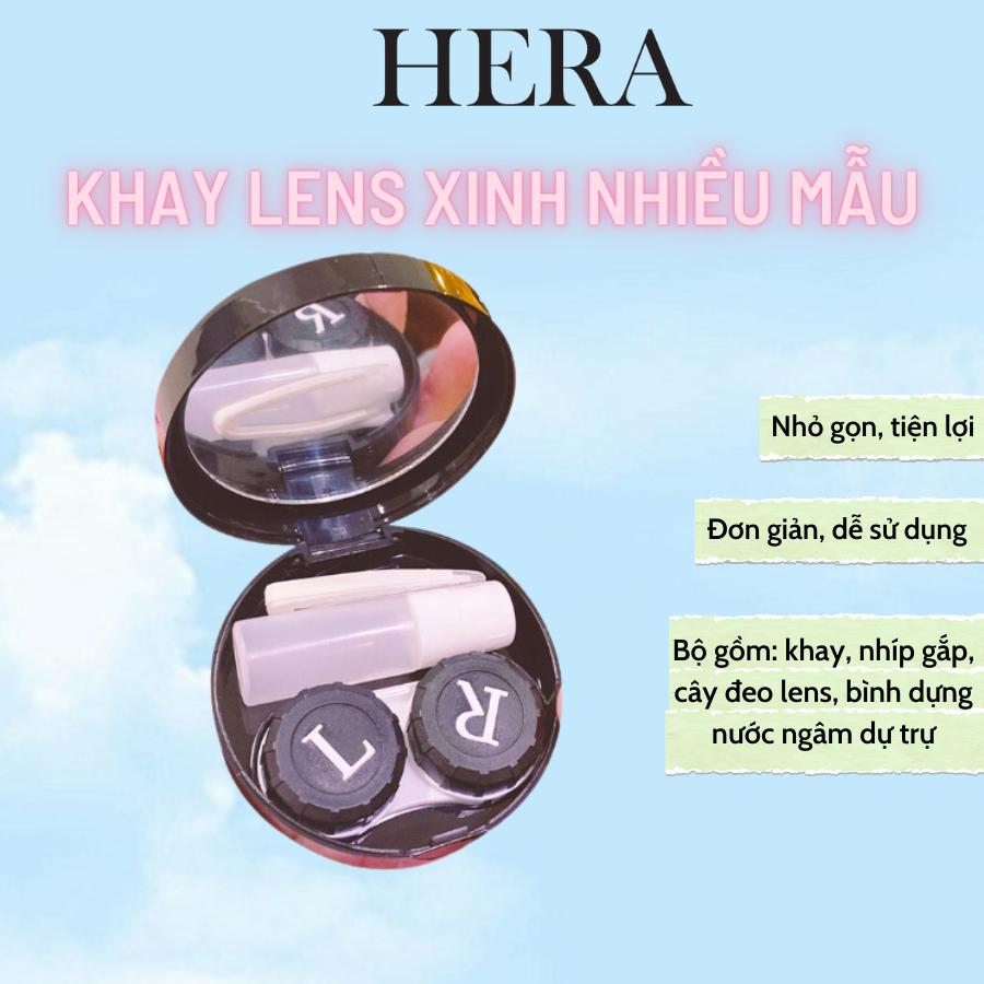 Khay Hộp Đựng Lens Hera Xinh Xắn Dễ Thương Kèm Gương - Hera Lens