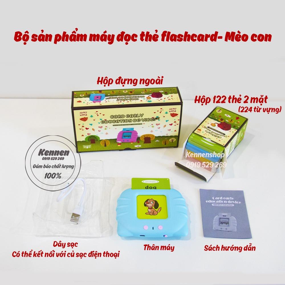 Máy đọc thẻ flashcard Tiếng Anh 224 từ vựng không sóng điện từ