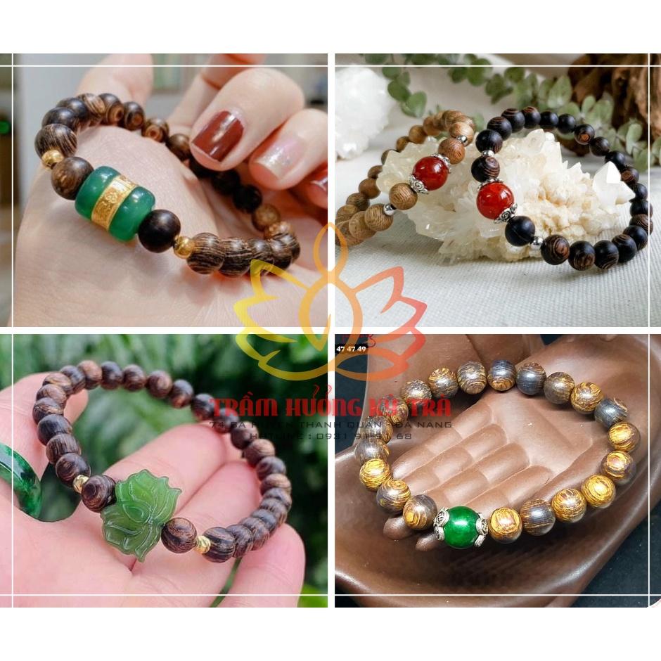 Vòng Tay Trầm Hương Nữ - Mix Đá Phong Thủy.