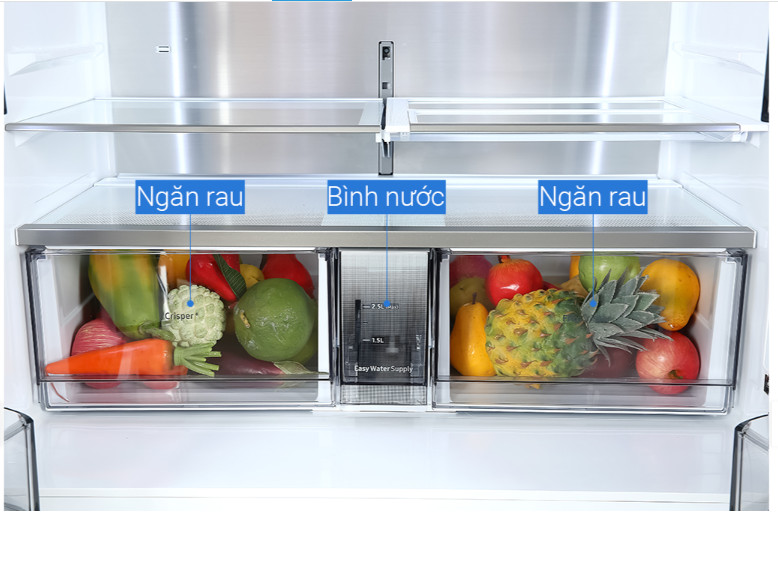 Tủ lạnh Samsung Inverter 599 lít Multi Door Bespoke RF60A91R177/SV - Hàng chính hãng - Chỉ giao Hà Nội