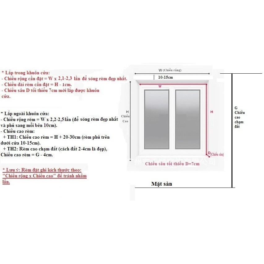 RÈM CỬA SỔ Đồng Giá - Rộng 1,5m - Cao 2m- Che nắng - Chống nắng 95% (CÓ SẴN) (không phải rèm cửa dán tường)