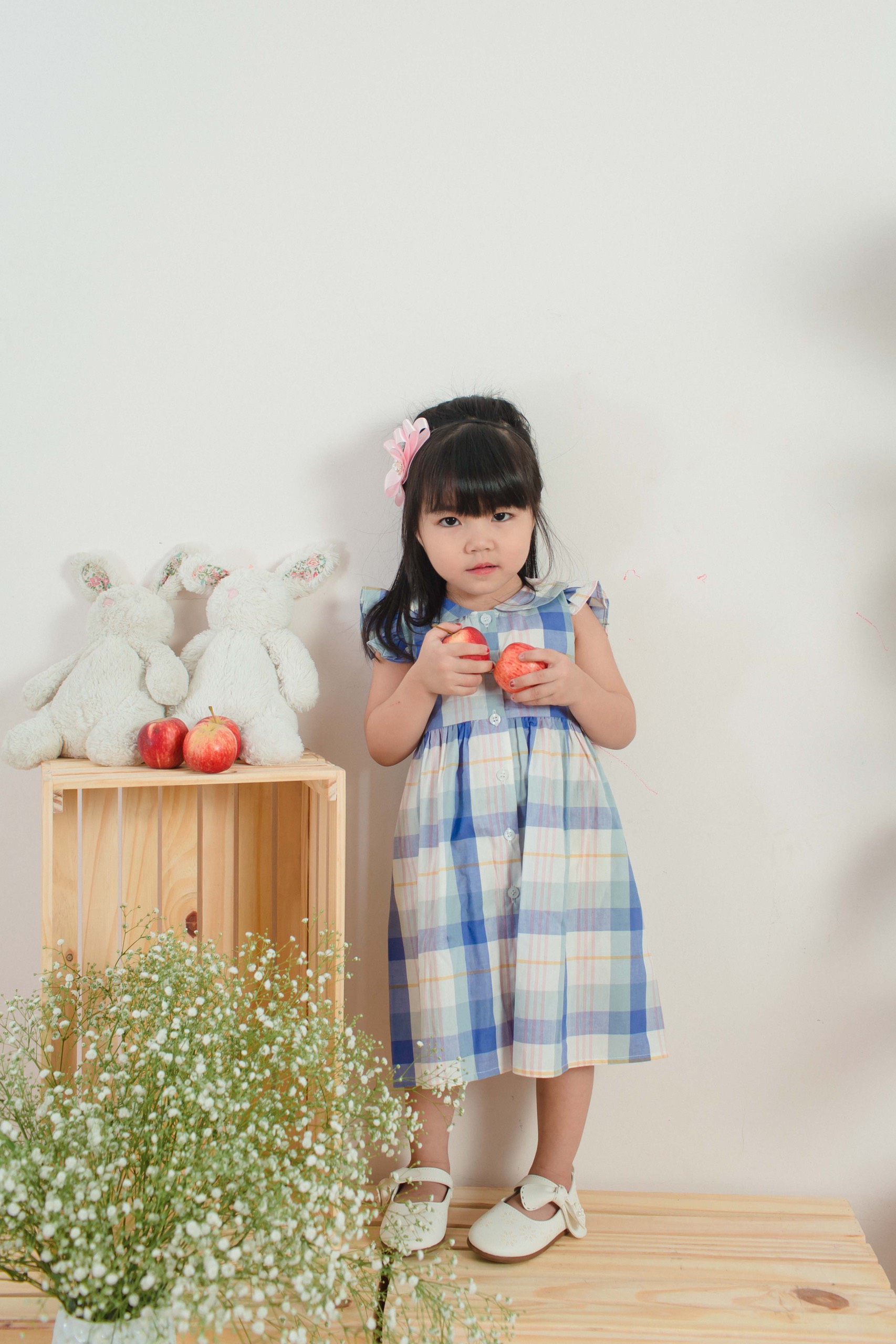 Đầm ca rô Vintage Dành Cho Bé Từ 1 Đến 6 Tuổi
