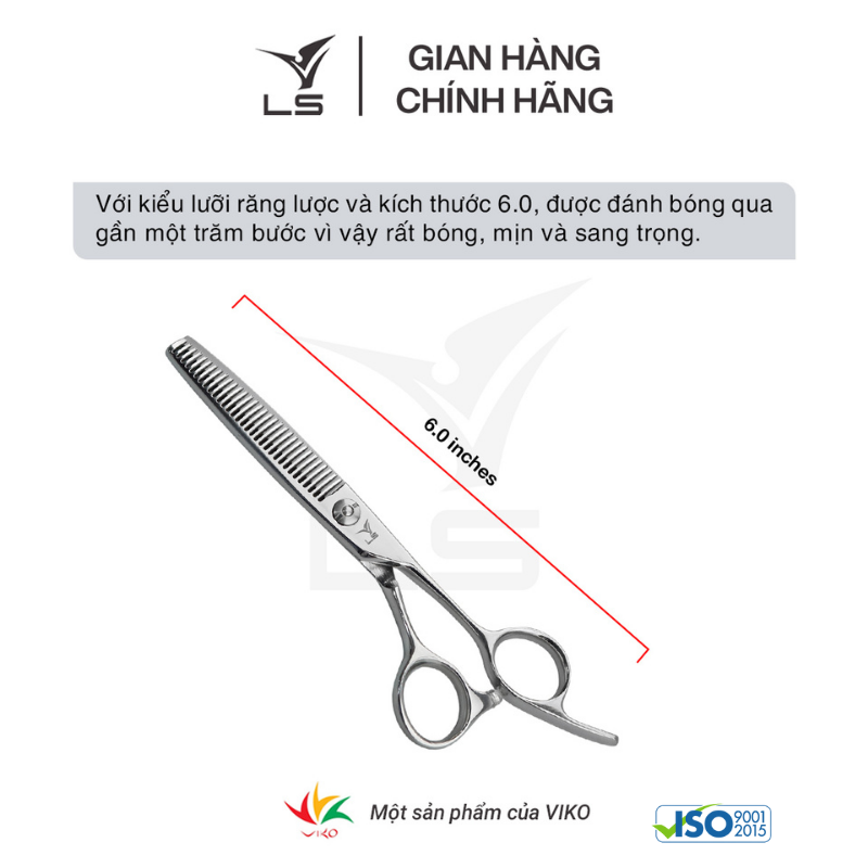 Kéo tỉa tóc LS rơi 20-25% quai offset vênh đỡ ngón cố định JT3132