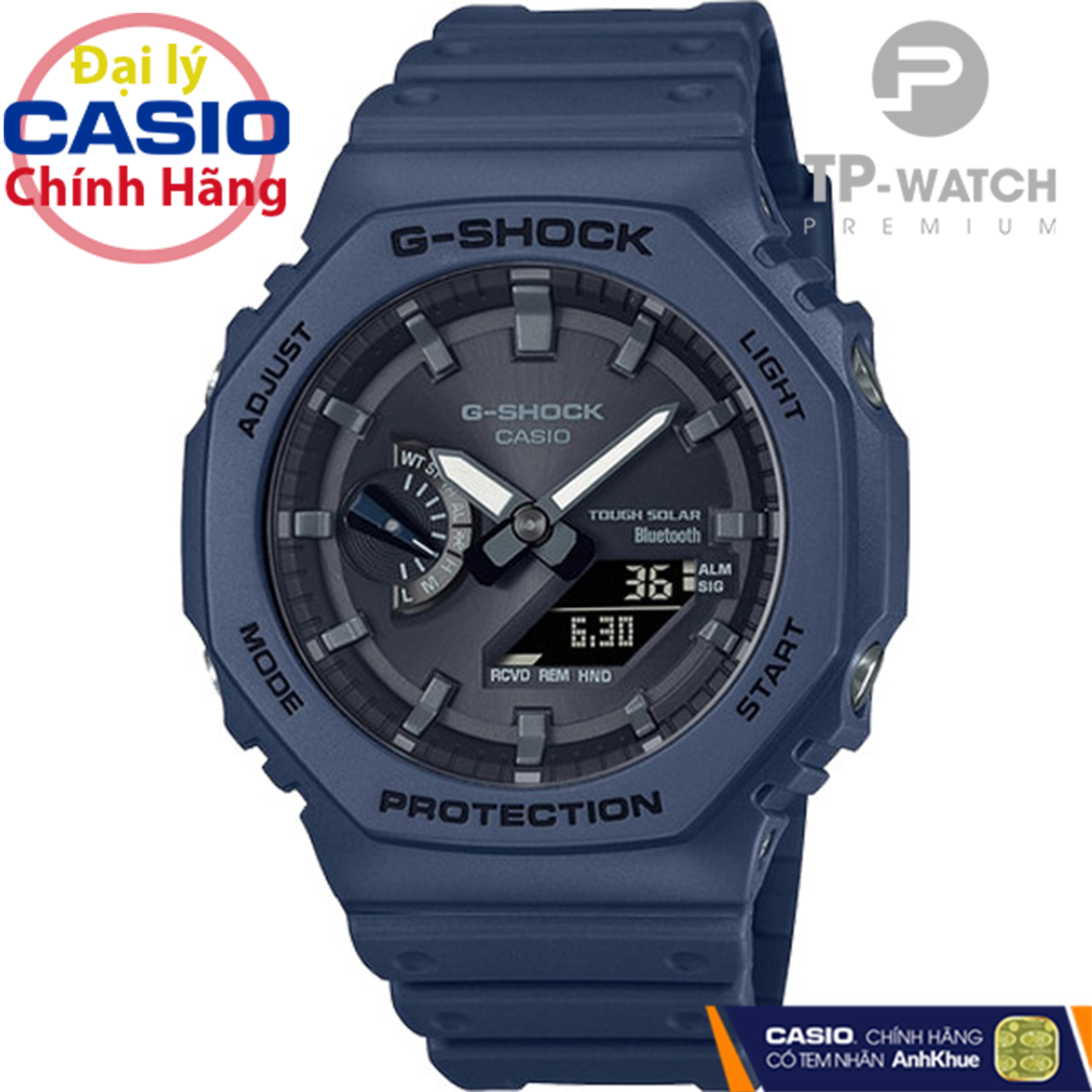 Đồng Hồ Nam Dây Nhựa Casio G-Shock GA-B2100-2ADR Chính Hãng - Pin Năng Lượng Mặt Trời - GA-B2100-2A Bluetooth