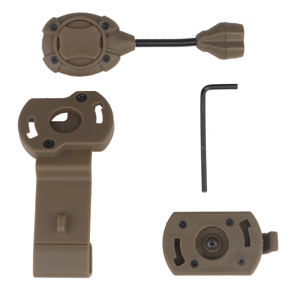 Đèn tín hiệu chiến thuật MPLS Switch chuyển đổi hệ thống ánh sáng Mode Chế độ kép Ánh sáng cho đèn pin mũ bảo hiểm airsoft quân sự Color: LT-10 TAN