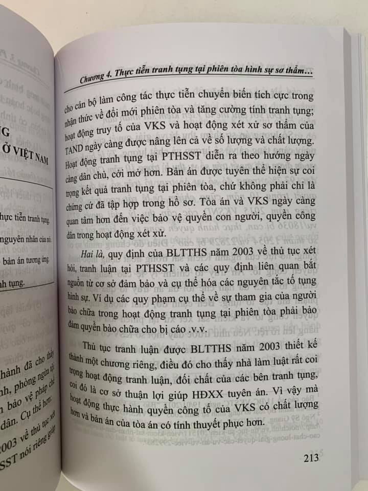 Thủ tục tranh tụng tại phiên toà hình sự sơ thẩm (tái bản lần thứ nhất)