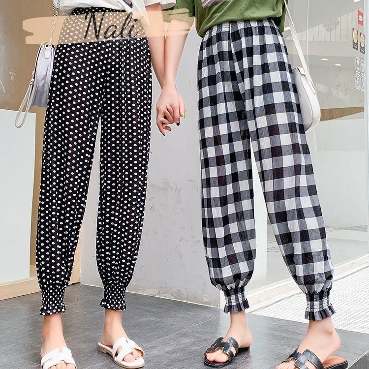 Quần jogger nữ ống rộng, quần dài nữ bo gấu chất lụa mát lịm NL110