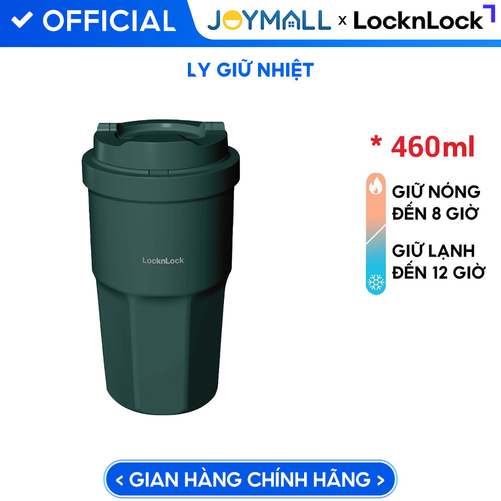 Ly giữ nhiệt LocknLock 460ml Coffee Tumbler LHC3329 - Hàng chính hãng, thép không gỉ 316L - JoyMall