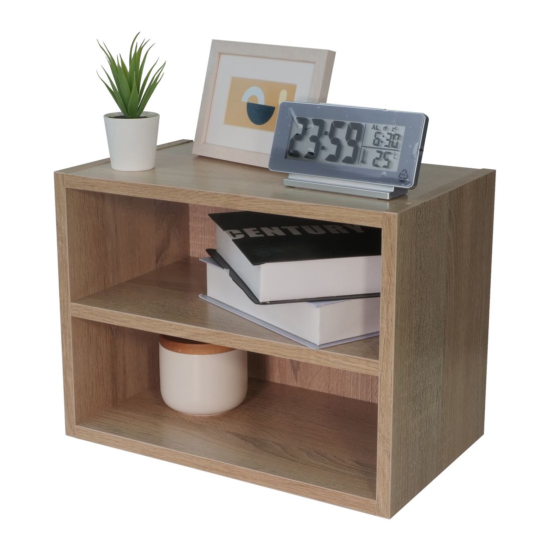 SB Furniture, Looms, Jayden-E Open Box, Solid Oak Color, W40XD24Xh30 cm.
