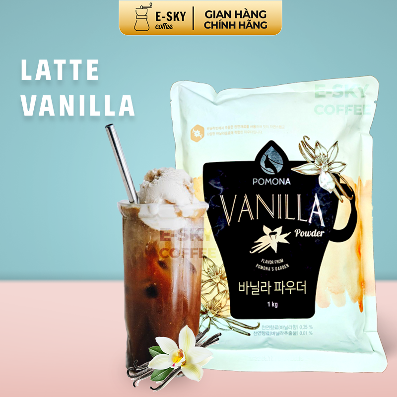 Bột Vani POMONA Vanilla Powder Nguyên Liệu Pha Chế Cà Phê, Latte, Mocha, Trà Sữa, Sữa Lắc Hàn Quốc Gói 1kg