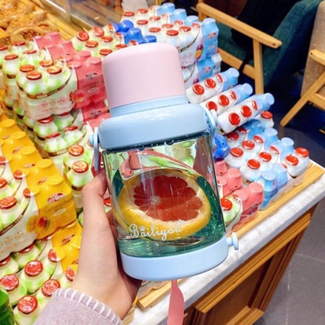 Bình nước Bailiyou thiết kế nắp và quai độc đáo 700ml