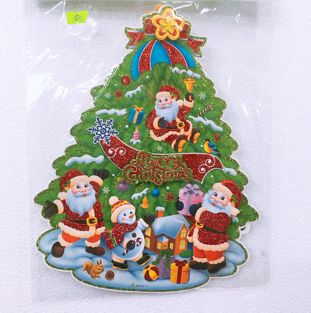 DECAL DÁN KÍNH TRANG TRÍ NOEL 30cm-35cm