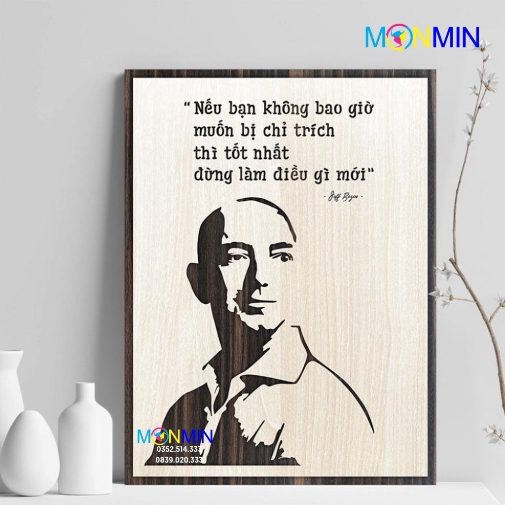 Tranh gỗ slogan tạo động lực Monmin M043 - Nếu bạn không bao giờ muốn bị chỉ trích thì tốt nhất đừng làm điều gì mới