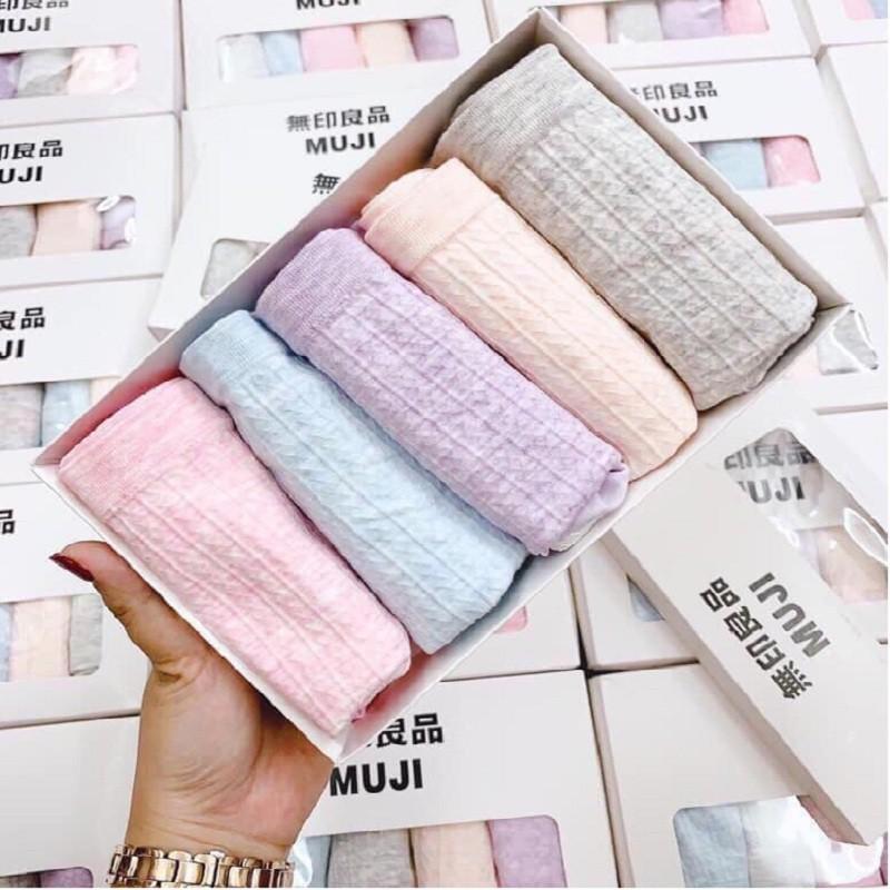 hộp 5 quần lót nữ cotton cao cấp quanchip nữ xuất nhật kháng khuẩn NU01