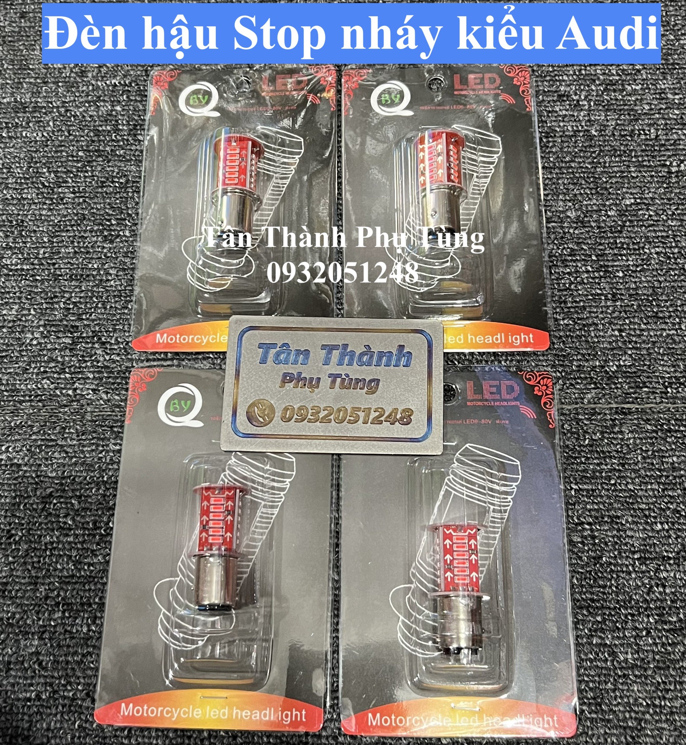 Đèn hậu nháy Audi Stop F1 gắn các dòng xe máy (30 bóng led)