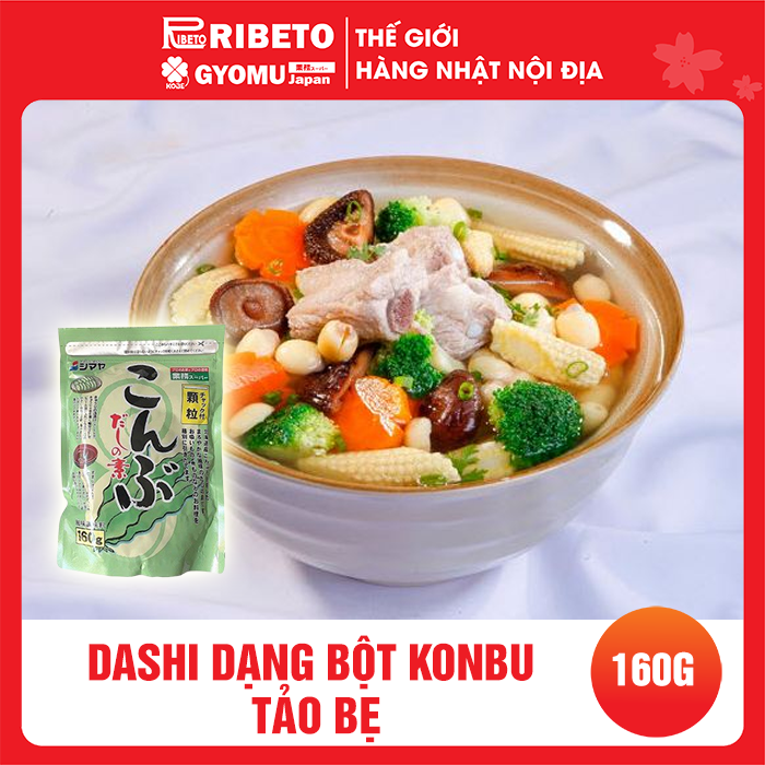 Dashi dạng bột konbu 160g , Hàng nội địa Nhật Bản