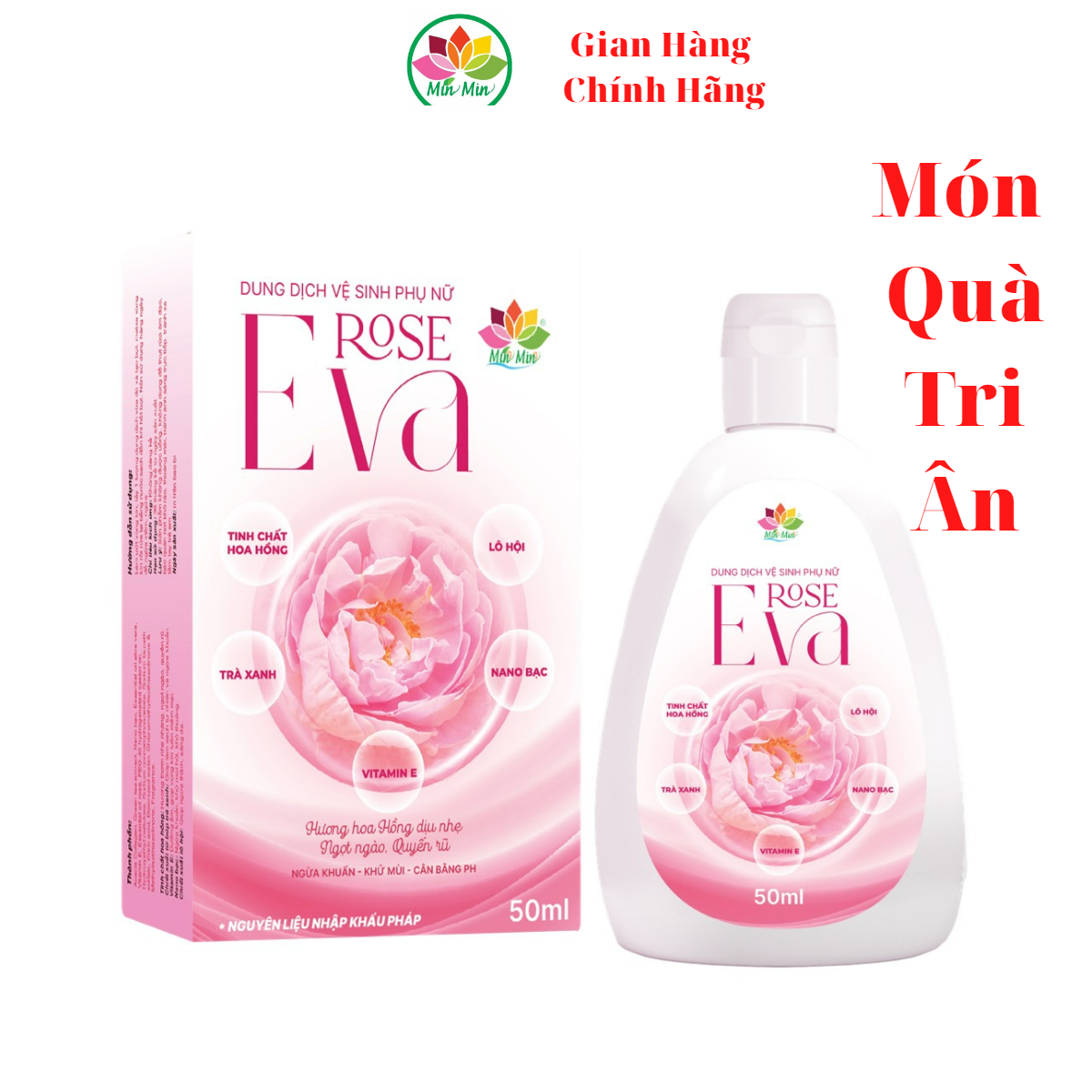 Dung Dịch Vệ Sinh Phụ Nữ Eva Rose Min Min (1 Lọ 50Ml)