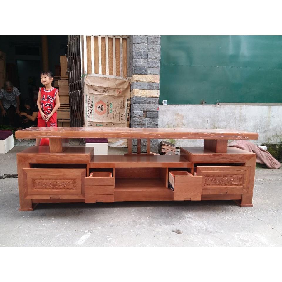 Kệ tivi ngăn kéo gỗ sồi nga