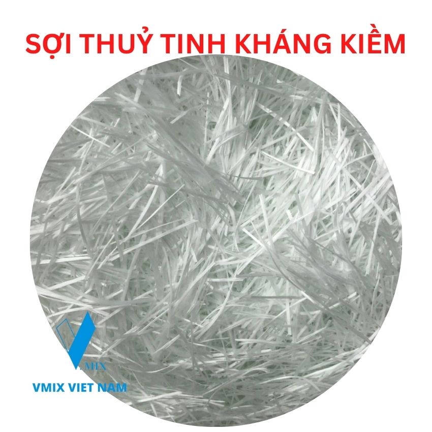Sợi thuỷ tinh kháng kiềm, độ uốn cao, chịu lực tốt, dùng chống thấm, chống nứt, dùng trộn vữa bê tông, đúc chậu, phào chỉ, phù điêu nghệ thuật...