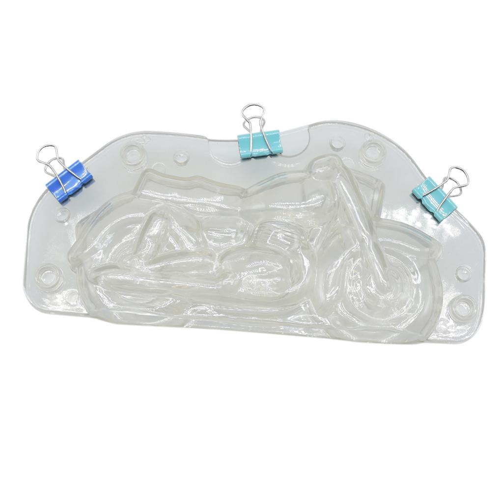 DIY 3D Motorcycle Cake Mold Soap Ice Mould For Candy Chocolate Bake Tool