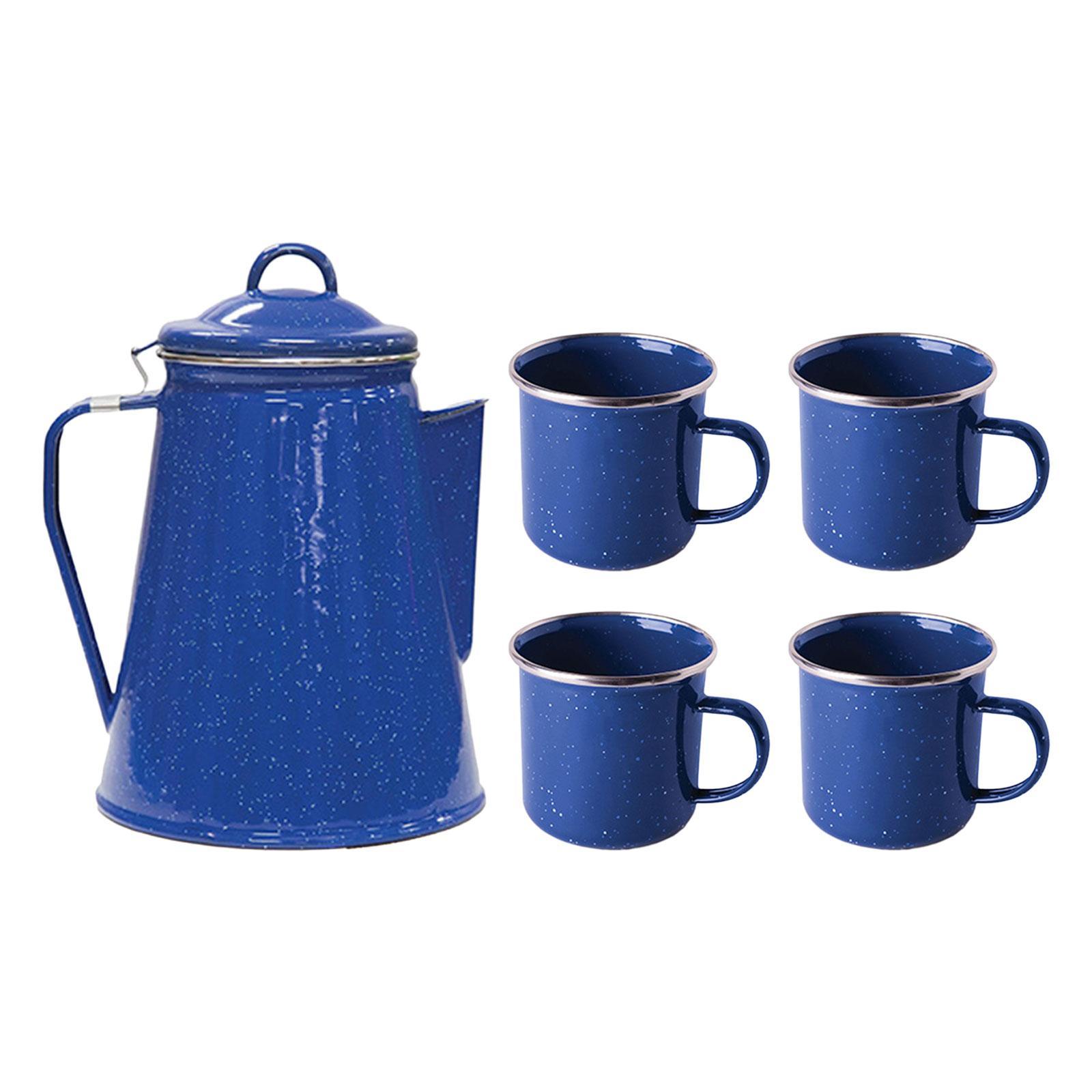 Enamel Coffee Kettle Water Pot Durable Cold Water Tea Pot Outdoor Coffee Pot