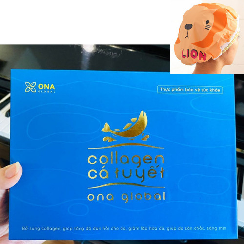 Hộp Collagen Cá Tuyết COCAYHOALA làm đẹp da, chống lão hóa, Tặng Mũ Trùm Tóc Ngẫu Nhiên