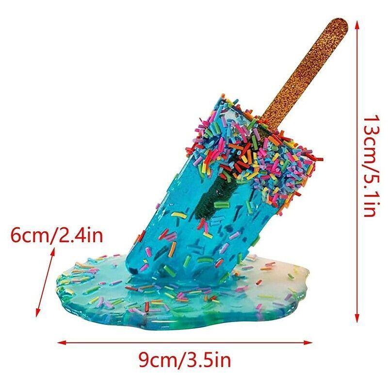 Realistic Handmade Melting Popsicle Sculpture Pop Art Modern Home Decor Ornament MMJQ